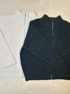 Cardigan a Costine con Zip