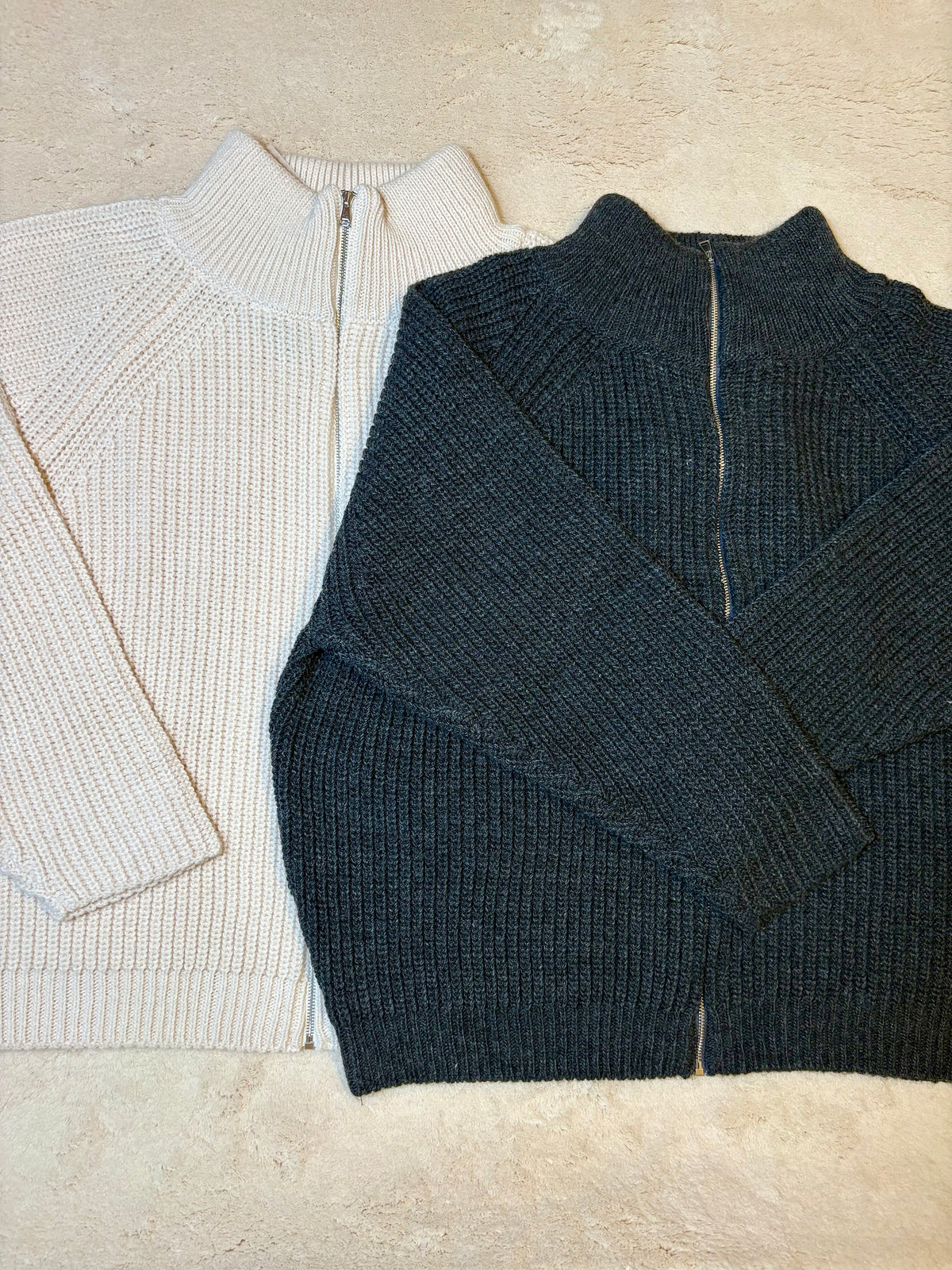 Cardigan a Costine con Zip
