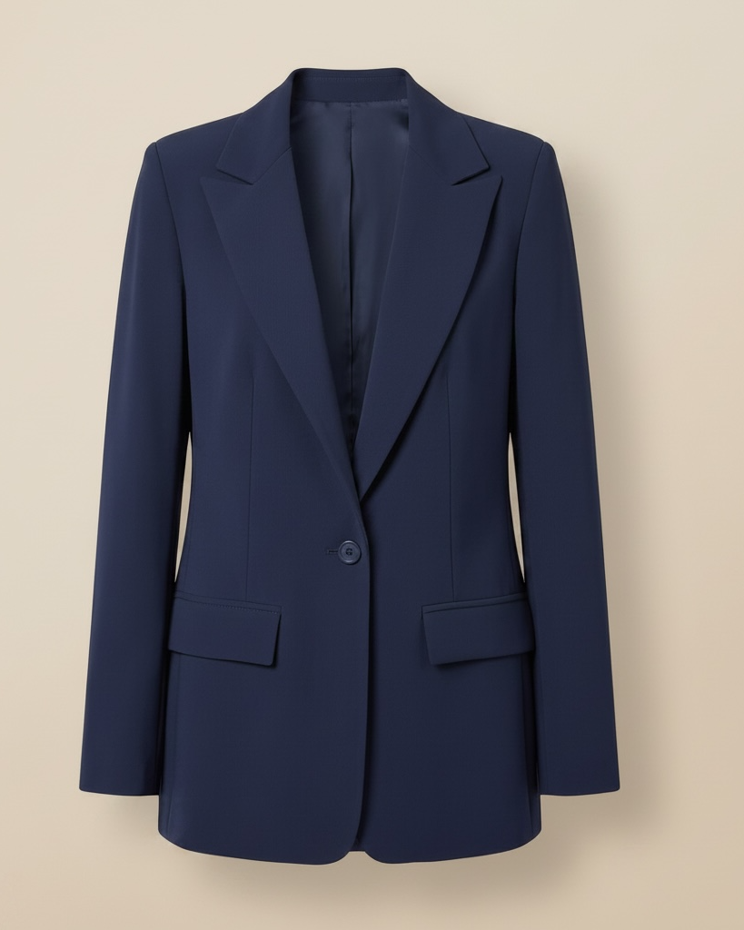 Blazer Monopetto in Blu Navy,