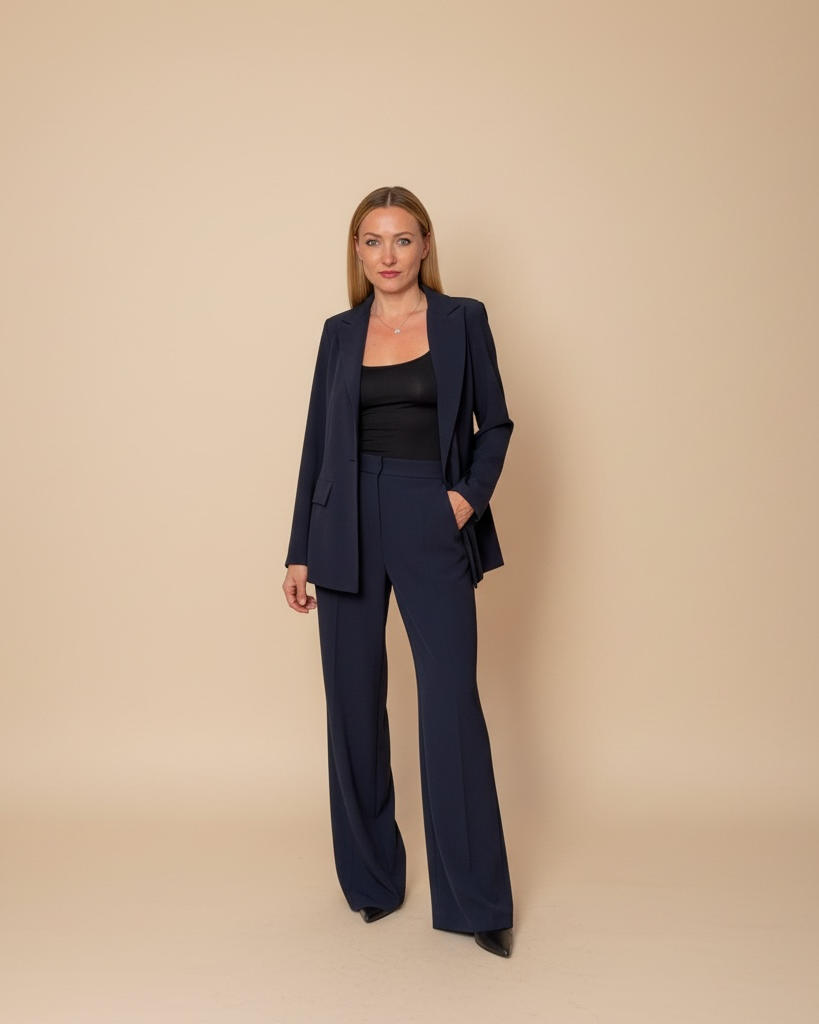 Blazer Monopetto in Blu Navy,