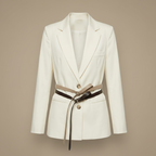 Blazer in Cotone Color Panna