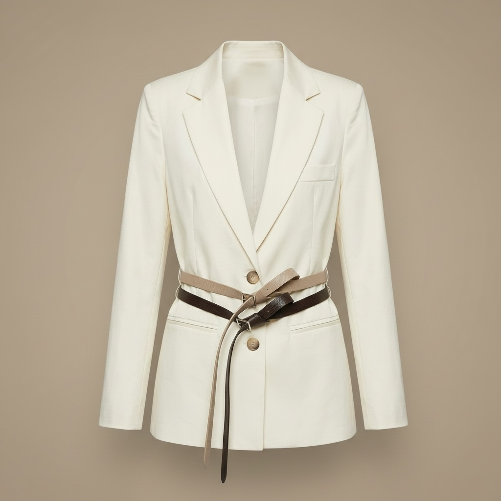 Blazer in Cotone Color Panna