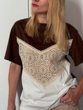 T-shirt Color-Block in Cotone