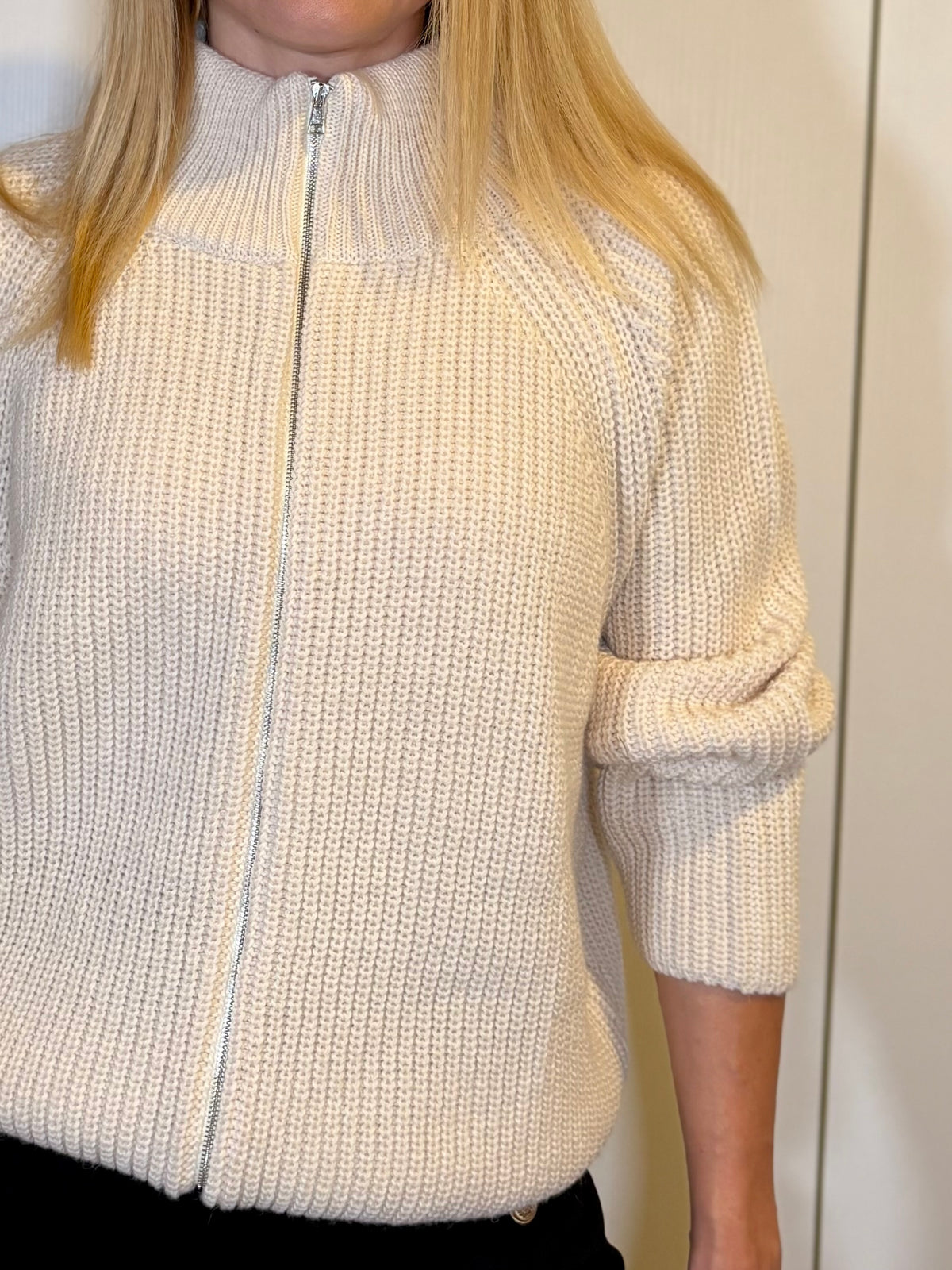 Cardigan a Costine con Zip