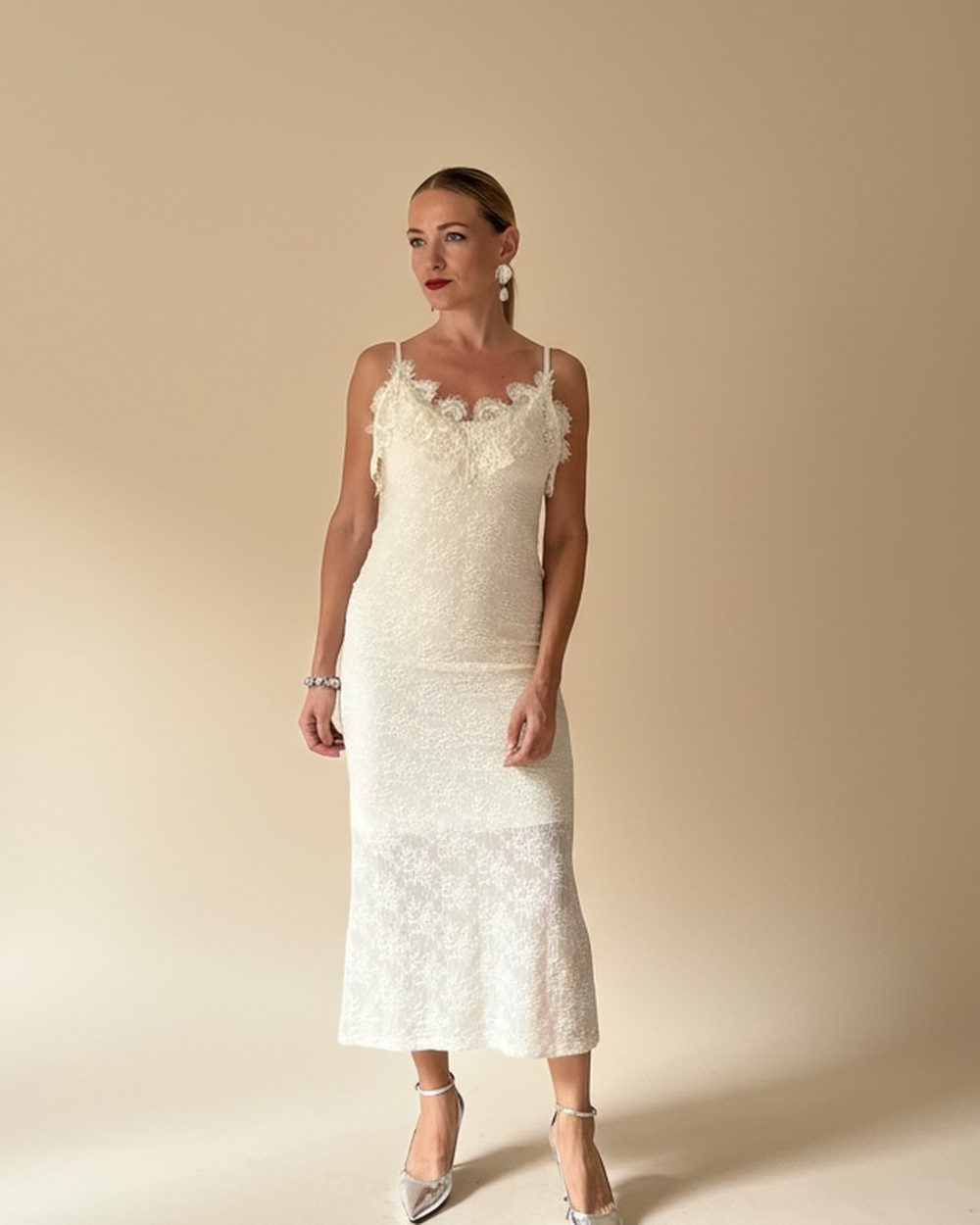 Abito Midi in Pizzo