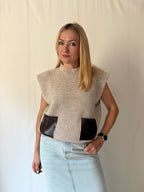 Gilet in Maglia Grigio