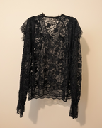 Blusa in Pizzo Nero